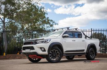 TOYOTA HILUX N80 4WD GRID GD05 MATTE BLACK MILLED ACCENTS